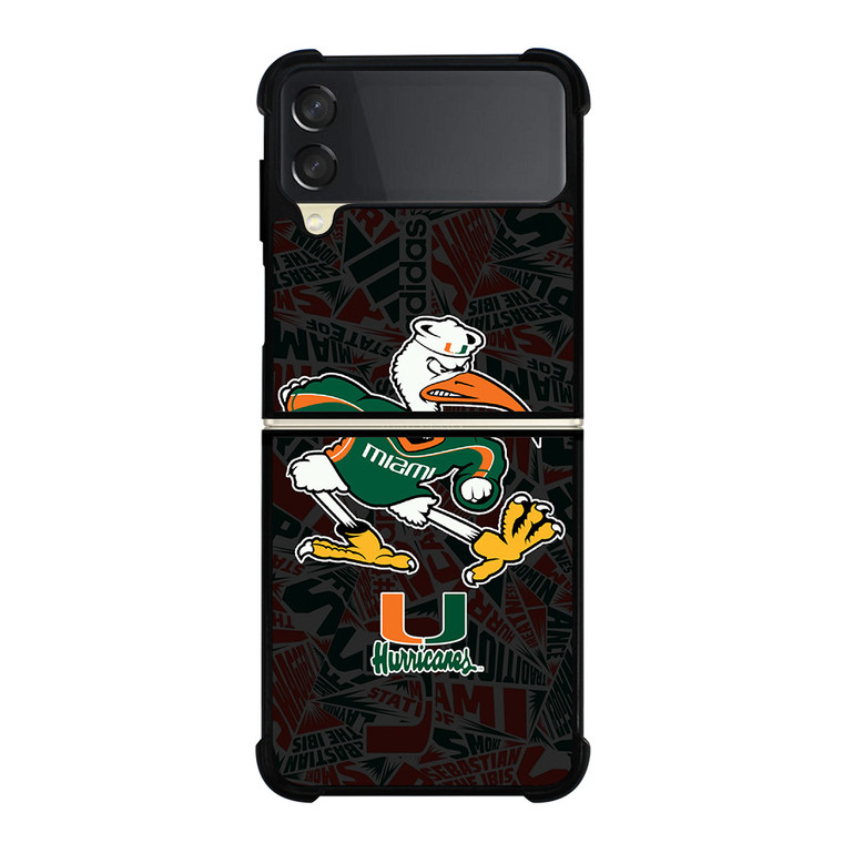 MIAMI HURRICANES UM FOOTBALL Samsung Galaxy Z Flip 3 Case Cover