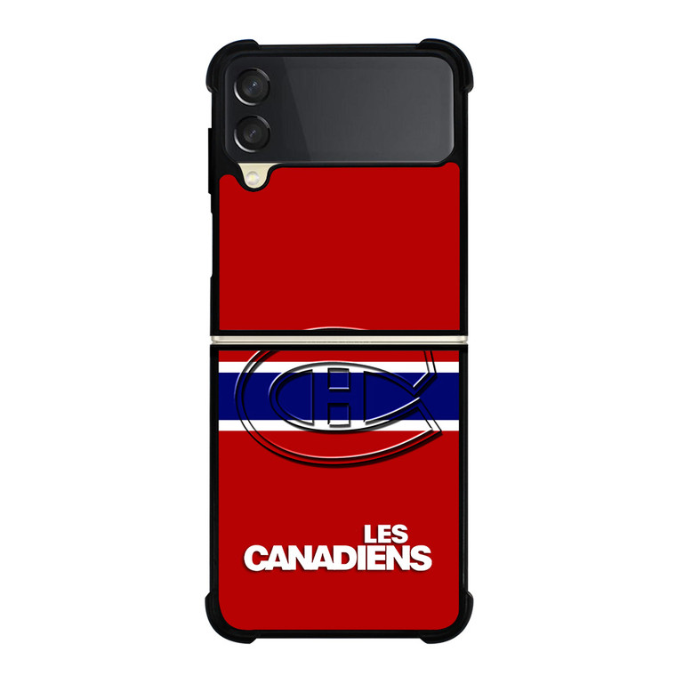MONTREAL LES CANADIENS STRIPED LOGO Samsung Galaxy Z Flip 3 Case Cover