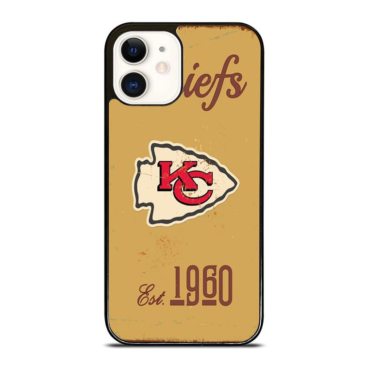 KANSAS CITY CHIEFS RUSTY LOGO iPhone 12 Case Cover