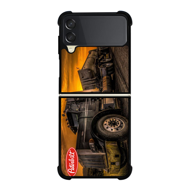 PETERBILT TRUCK BLACK Samsung Galaxy Z Flip 3 Case Cover