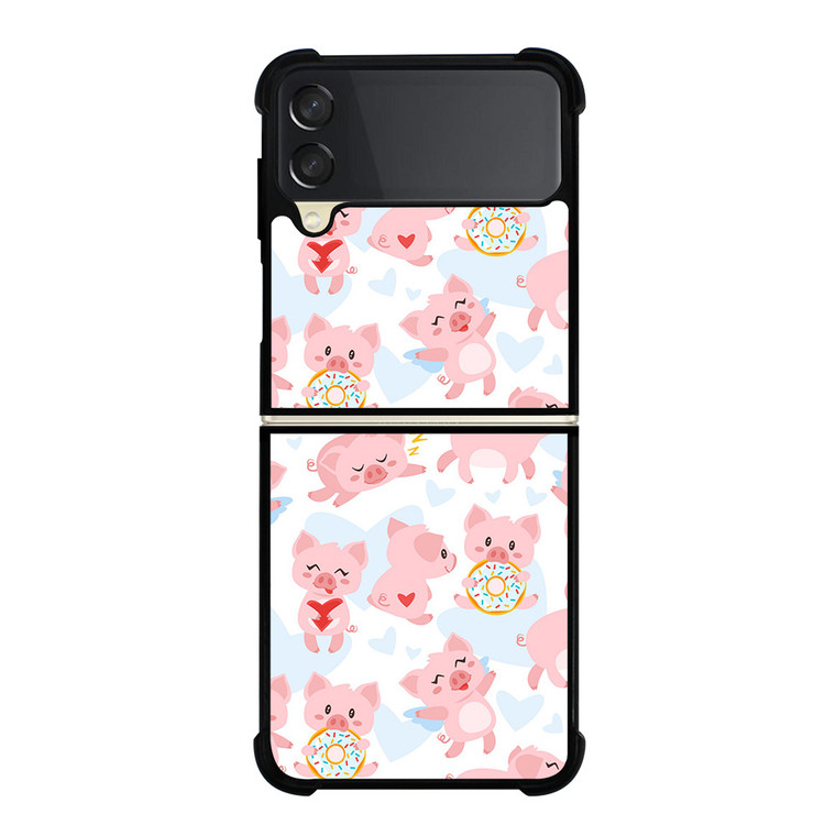 PINK BABY PIGS PATTERN Samsung Galaxy Z Flip 3 Case Cover