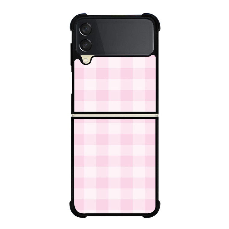 PINK PLAID PATTERN Samsung Galaxy Z Flip 3 Case Cover
