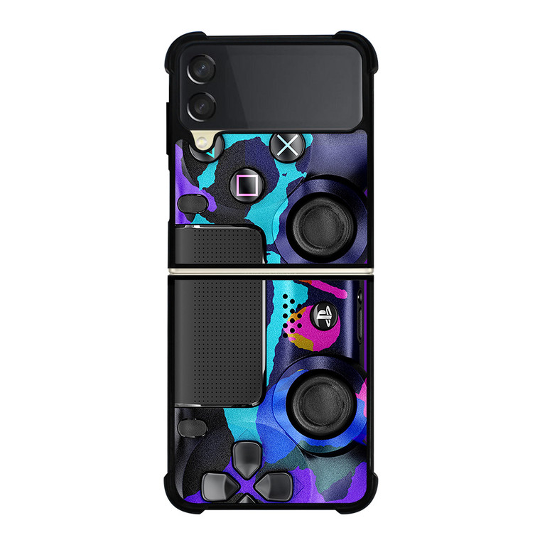 PS4 CONTROLLER PLAYSTATION CAMO Samsung Galaxy Z Flip 3 Case Cover