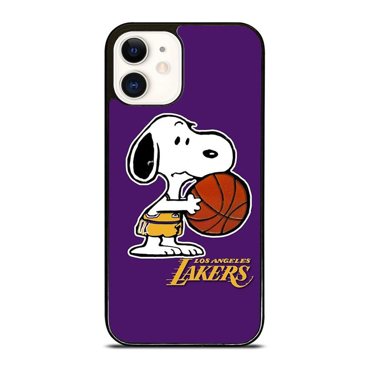 LA LAKERS BASKETBALL SNOOPY iPhone 12 Case Cover
