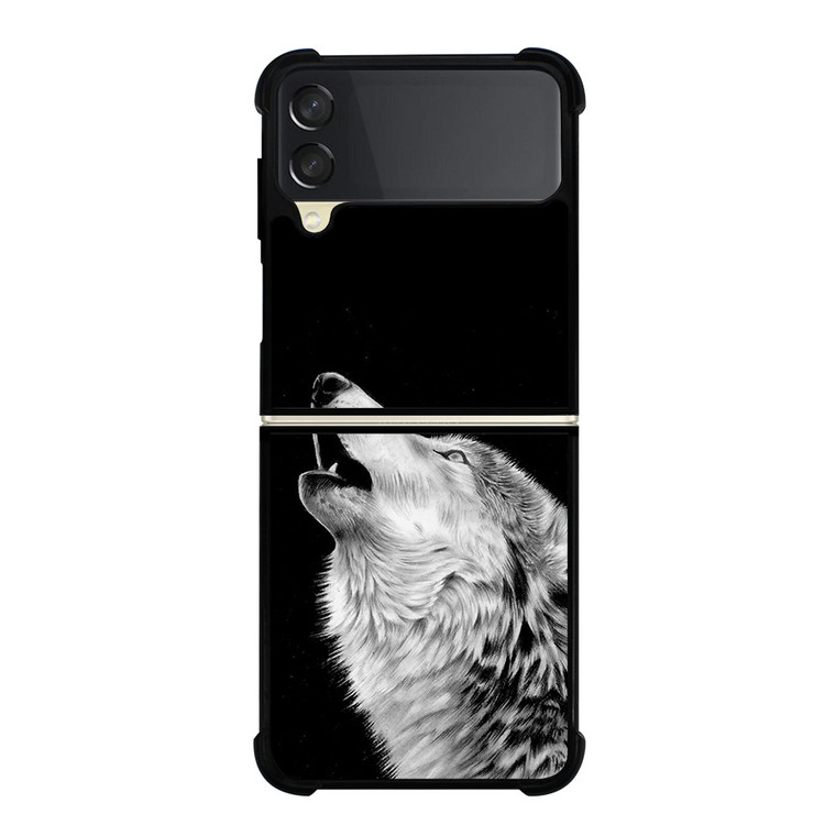 ROAR WHITE WOLF Samsung Galaxy Z Flip 3 Case Cover