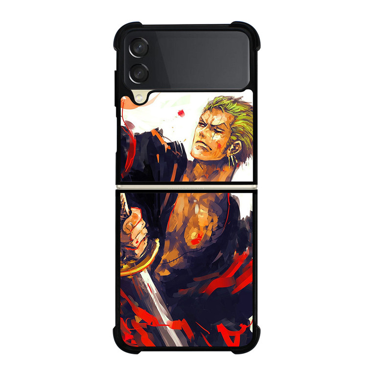 RORONOA ZORO ONE PIECE ART Samsung Galaxy Z Flip 3 Case Cover