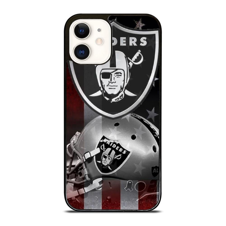 LAS VEGAS RAIDERS HELMET USA FLAG iPhone 12 Case Cover