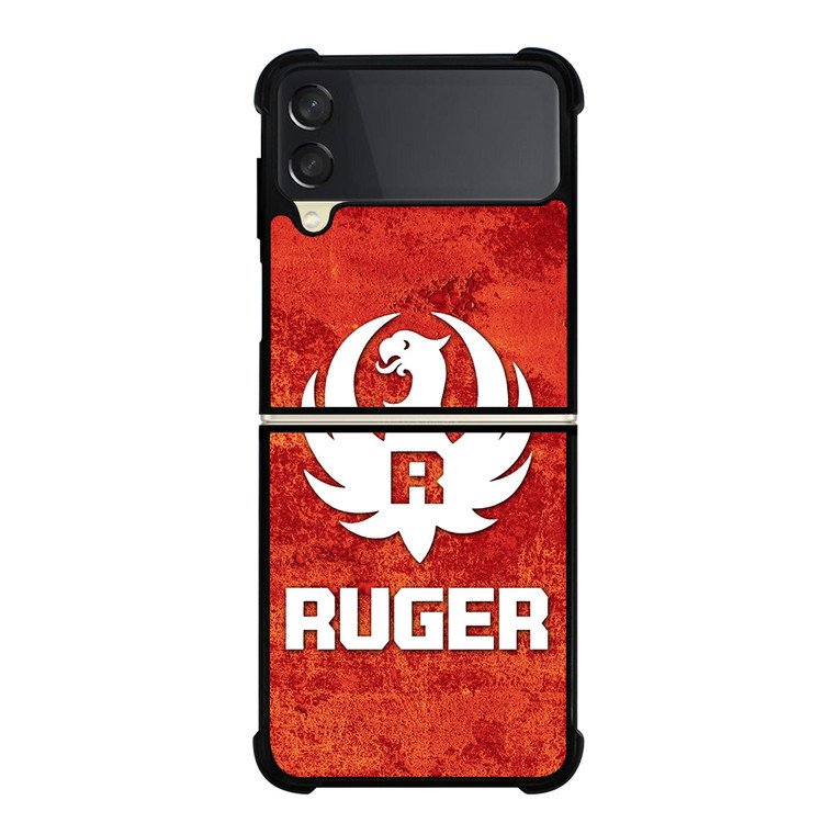 STURM RUGER FIREARMS RUSTY RED Samsung Galaxy Z Flip 3 Case Cover STURM RUGER FIREARMS RUSTY RED Samsung Galaxy Z Flip 3 Case Cover