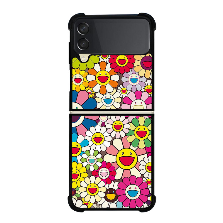 TAKASHI MURAKAMI FLOWERS COLLAGE Samsung Galaxy Z Flip 3 Case Cover TAKASHI MURAKAMI FLOWERS COLLAGE Samsung Galaxy Z Flip 3 Case Cover