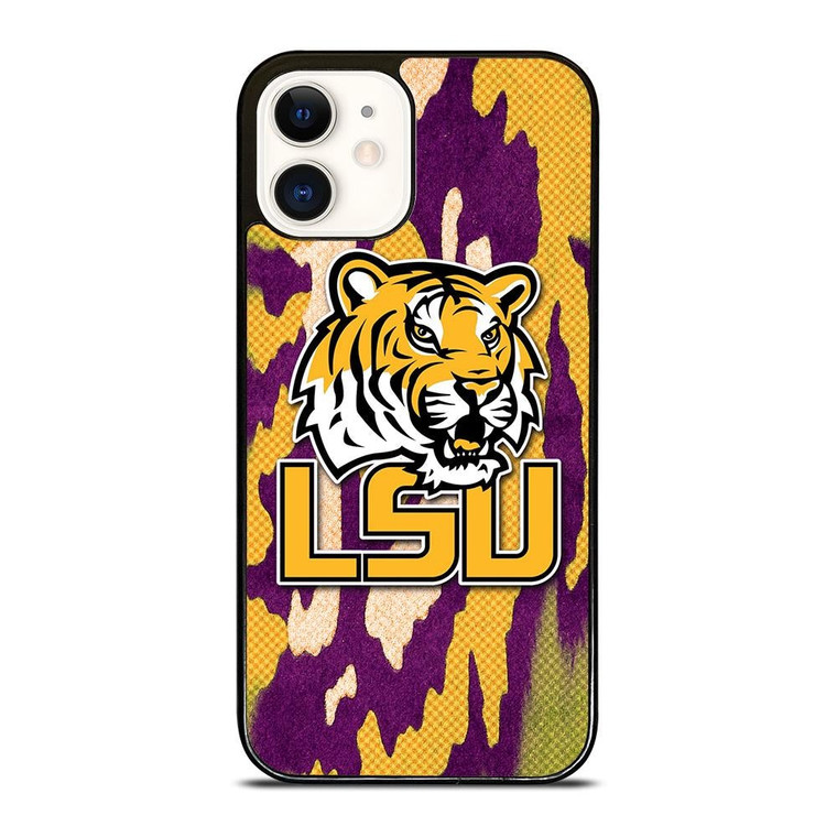 LSU TIGERS FOOTBALL HALFTONE iPhone 12 Case Cover