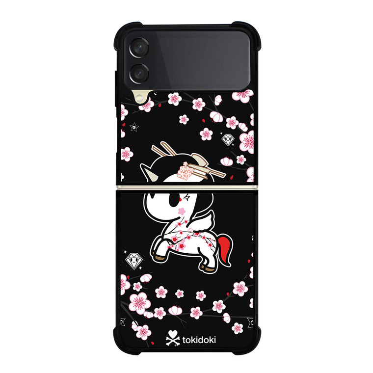 TOKIDOKI UNICORN SAKURA Samsung Galaxy Z Flip 3 Case Cover TOKIDOKI UNICORN SAKURA Samsung Galaxy Z Flip 3 Case Cover
