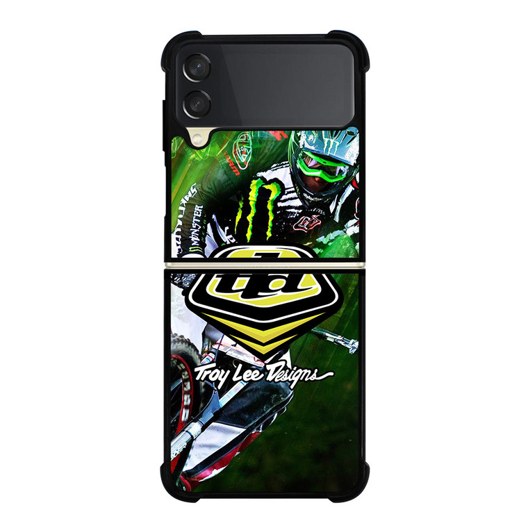 TROY LEE DESIGN LOGO Samsung Galaxy Z Flip 3 Case Cover TROY LEE DESIGN LOGO Samsung Galaxy Z Flip 3 Case Cover