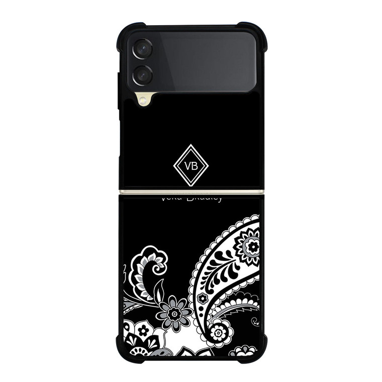 VERA BRADLEY BLACK AND WHITE Samsung Galaxy Z Flip 3 Case Cover VERA BRADLEY BLACK AND WHITE Samsung Galaxy Z Flip 3 Case Cover