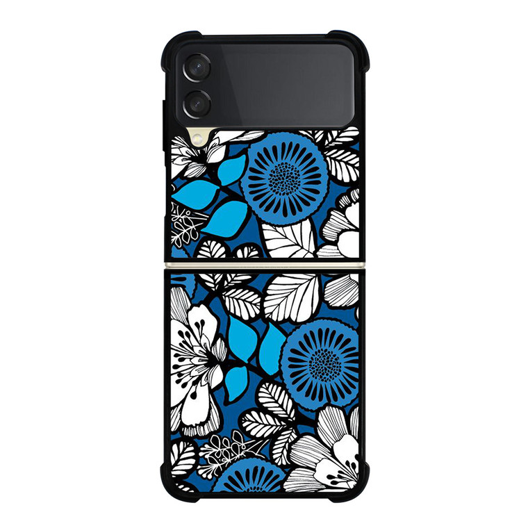 VERA BRADLEY BLUE BAYAU Samsung Galaxy Z Flip 3 Case Cover VERA BRADLEY BLUE BAYAU Samsung Galaxy Z Flip 3 Case Cover