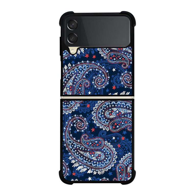 VERA BRADLEY BLUE PATTERN Samsung Galaxy Z Flip 3 Case Cover VERA BRADLEY BLUE PATTERN Samsung Galaxy Z Flip 3 Case Cover