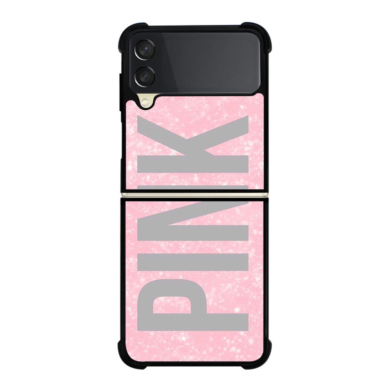 VICTORIA'S SECRET PINK SPARKLE LOGO Samsung Galaxy Z Flip 3 Case Cover VICTORIA'S SECRET PINK SPARKLE LOGO Samsung Galaxy Z Flip 3 Case Cover
