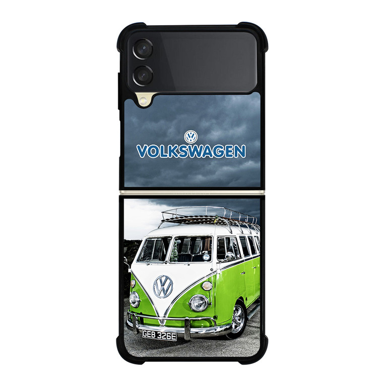 VW VOLKSWAGEN RETRO VAN Samsung Galaxy Z Flip 3 Case Cover VW VOLKSWAGEN RETRO VAN Samsung Galaxy Z Flip 3 Case Cover