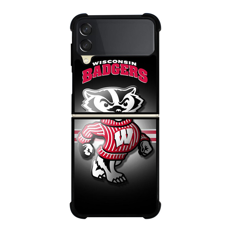 WISCONSIN BADGER FOOTBALL LOGO Samsung Galaxy Z Flip 3 Case Cover WISCONSIN BADGER FOOTBALL LOGO Samsung Galaxy Z Flip 3 Case Cover