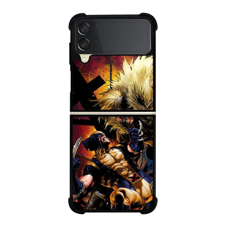 WOLVERINE VS SABRETOOTH Samsung Galaxy Z Flip 3 Case Cover WOLVERINE VS SABRETOOTH Samsung Galaxy Z Flip 3 Case Cover