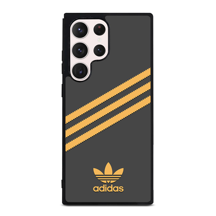 ADIDAS ORIGINALS STRIPES BLACK ORANGE Samsung Galaxy S23 Ultra Case Cover