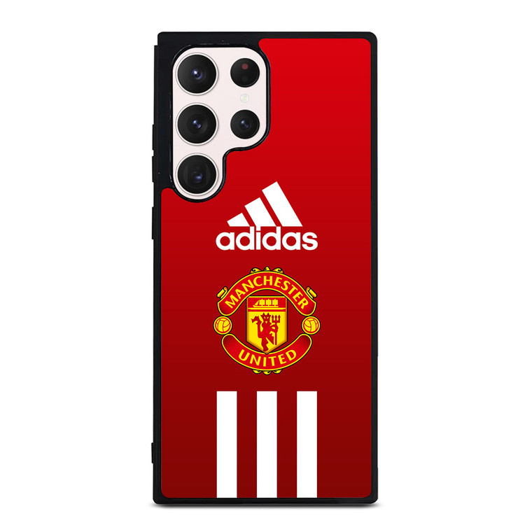 MANCHESTER UNITED FC ADIDAS STRIPES Samsung Galaxy S23 Ultra Case Cover