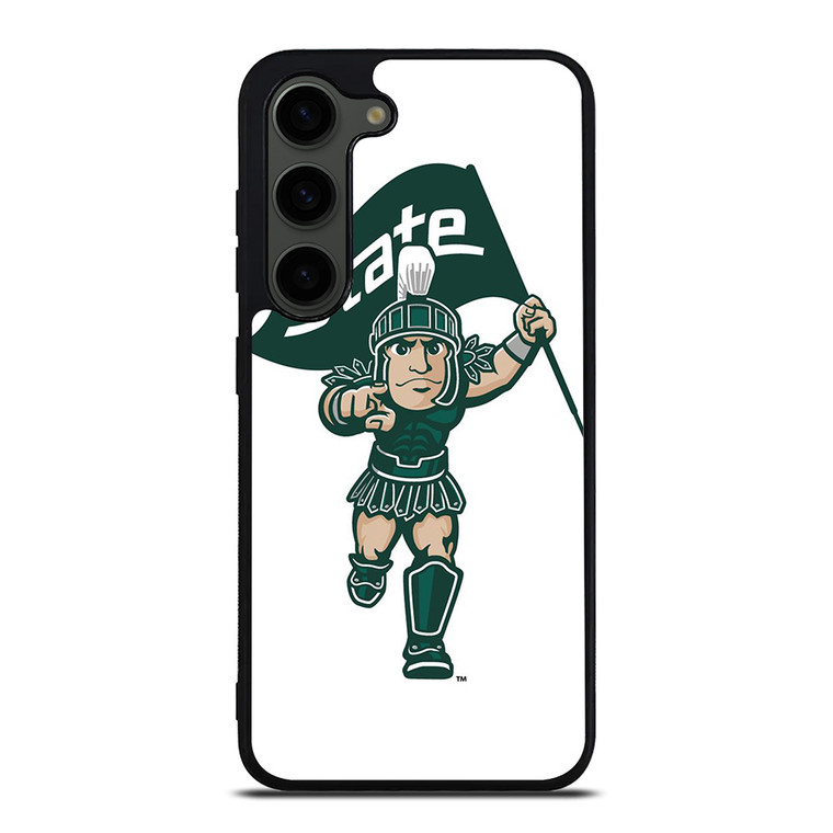 MICHIGAN STATE SPARTANS LOGO FOOTBALL MASCOT Samsung Galaxy S23 Plus Case Cover