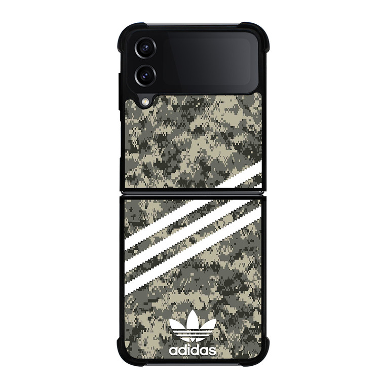 ADIDAS ORIGINALS STRIPES GREY CAMO Samsung Galaxy Z Flip 4 Case Cover ADIDAS ORIGINALS STRIPES GREY CAMO Samsung Galaxy Z Flip 4 Case Cover