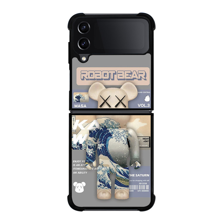 BEARBRICK ROBOT STYLE KAWS Samsung Galaxy Z Flip 4 Case Cover BEARBRICK ROBOT STYLE KAWS Samsung Galaxy Z Flip 4 Case Cover