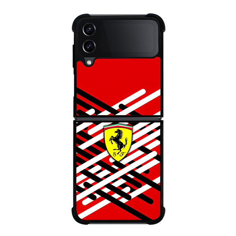 FERRARI RED LOGO NEW Samsung Galaxy Z Flip 4 Case Cover FERRARI RED LOGO NEW Samsung Galaxy Z Flip 4 Case Cover