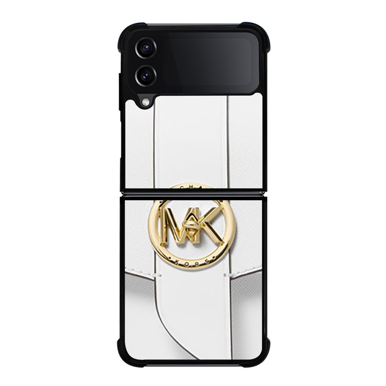 MICHAEL KORS LOGO MK WHITE HAND BAG EMBLEM Samsung Galaxy Z Flip 4 Case Cover