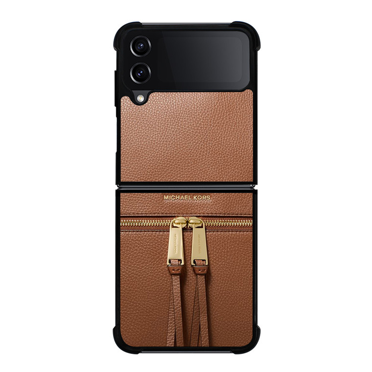 MICHAEL KORS MK LOGO BACKPACK BAG BROWN Samsung Galaxy Z Flip 4 Case Cover