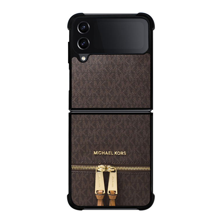 MICHAEL KORS MK LOGO BACKPACK BROWN BAG Samsung Galaxy Z Flip 4 Case Cover