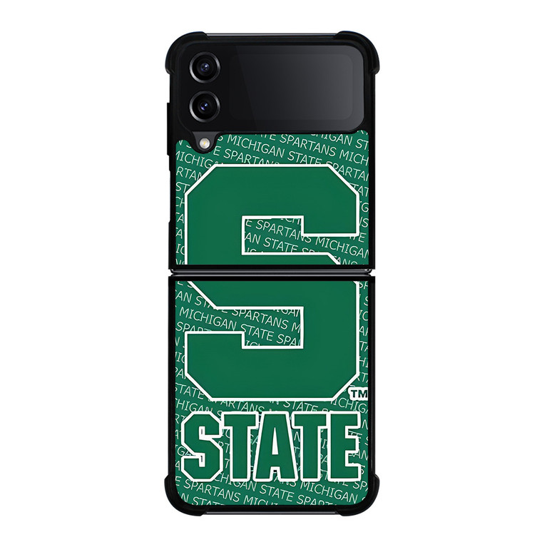 MICHIGAN STATE SPARTANS LOGO FOOTBALL EMBLEM Samsung Galaxy Z Flip 4 Case Cover