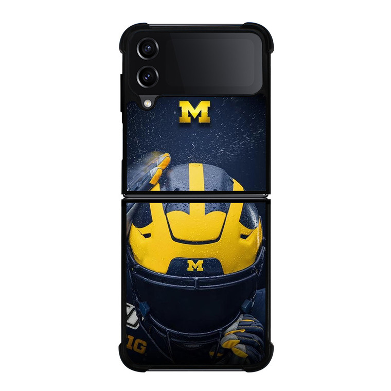 MICHIGAN WOLVERINES HELMET COLLEGE FOOTBALL TEAM Samsung Galaxy Z Flip 4 Case Cover