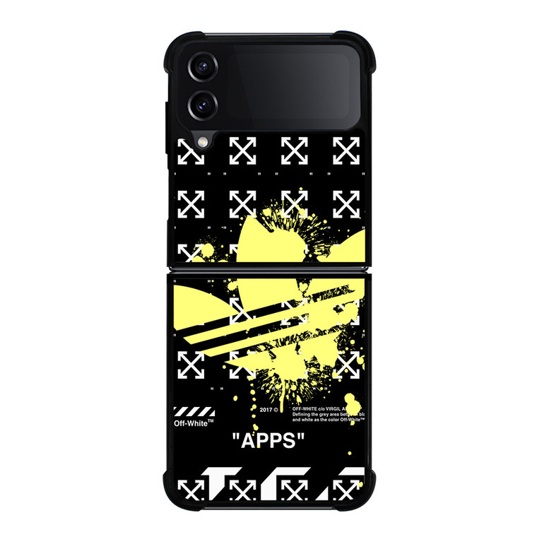 OFF WHITE X ADIDAS YELLOW Samsung Galaxy Z Flip 4 Case Cover