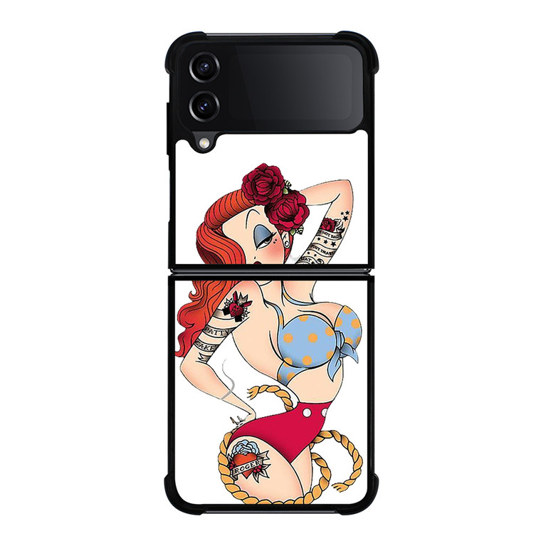 SAILOR JERRY TATTOO JESSICA RABBIT Samsung Galaxy Z Flip 4 Case Cover