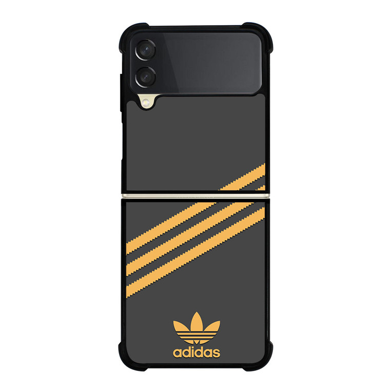 ADIDAS ORIGINALS STRIPES BLACK ORANGE Samsung Galaxy Z Flip 3 Case Cover ADIDAS ORIGINALS STRIPES BLACK ORANGE Samsung Galaxy Z Flip 3 Case Cover