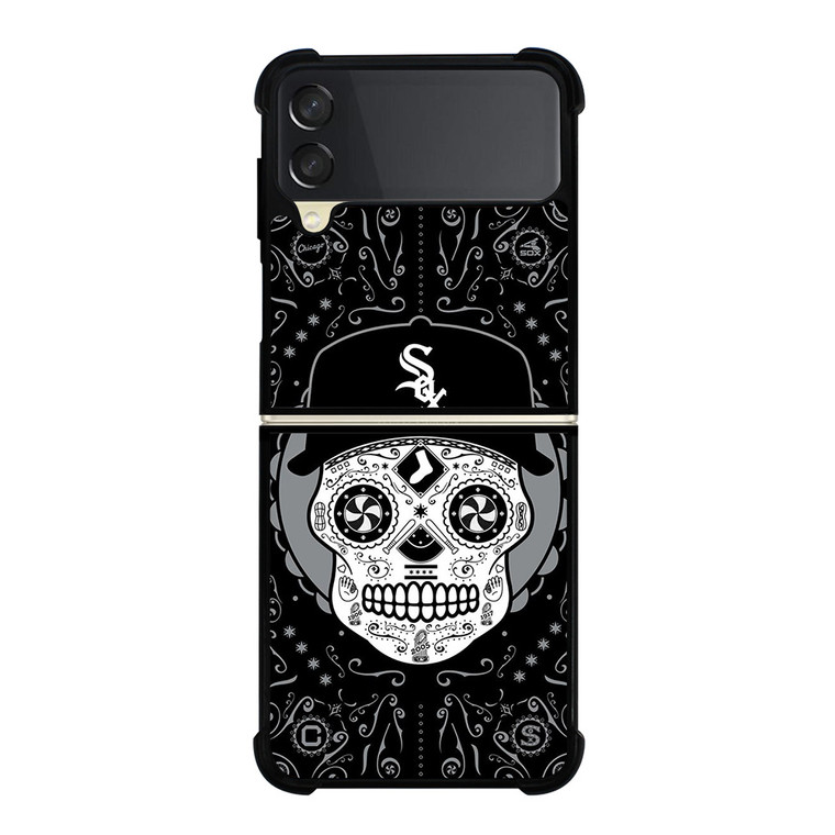 CHICAGO WHITE SOX LOGO SKULL ART Samsung Galaxy Z Flip 3 Case Cover