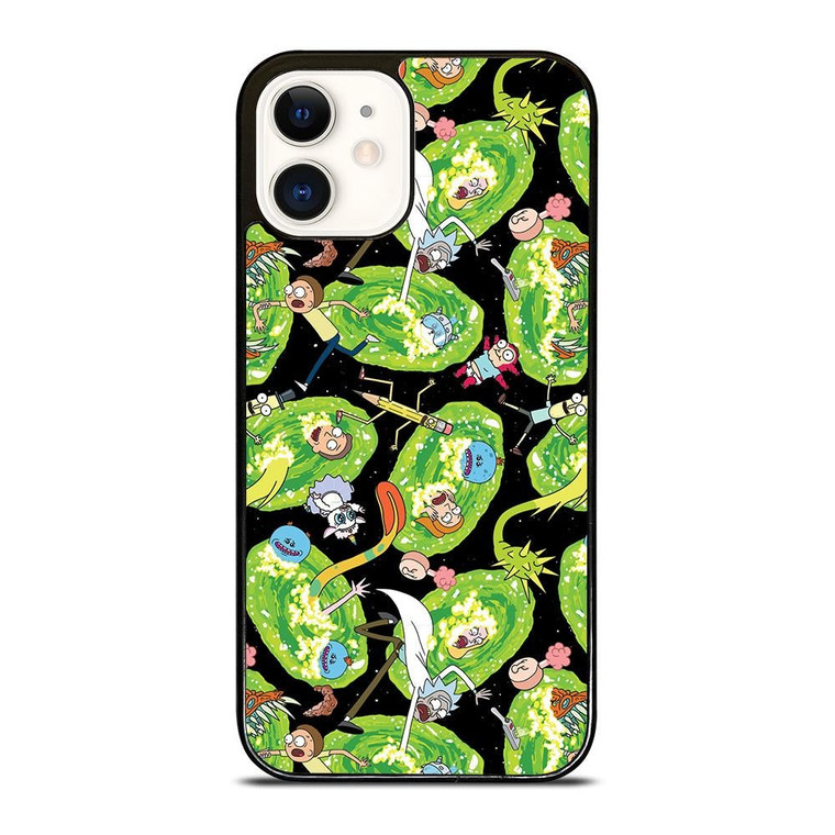 RICK AND MORTY PATTERN ALL iPhone 12 Case Cover