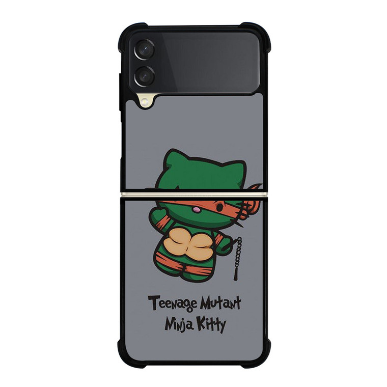 HELLO KITTY TMNT TEENAGE MUTANT NINJA KITTY Samsung Galaxy Z Flip 3 Case Cover