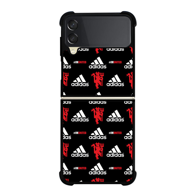 MANCHESTER UNITED ADIDAS PATTERN Samsung Galaxy Z Flip 3 Case Cover