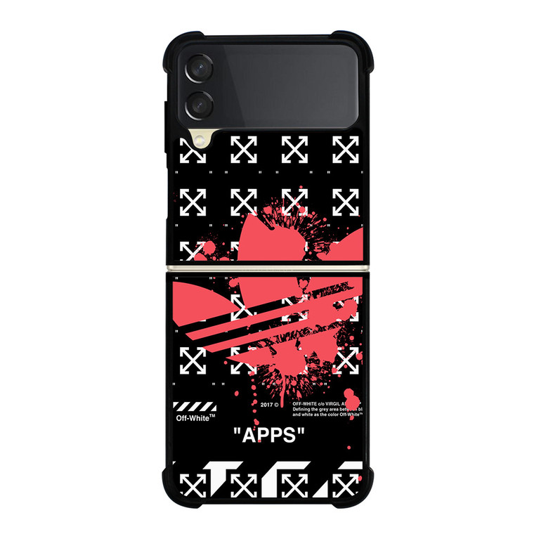 OFF WHITE X ADIDAS RED Samsung Galaxy Z Flip 3 Case Cover