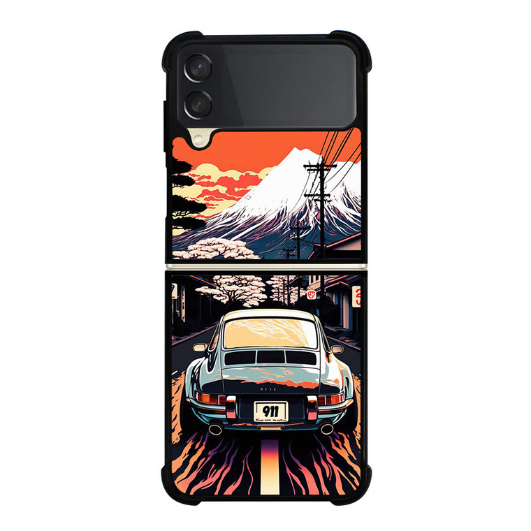 PORSCHE CAR 911 RACING CAR PAINTING Samsung Galaxy Z Flip 3 Case Cover