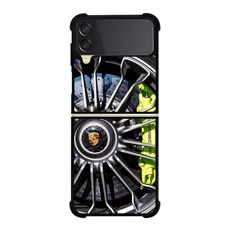 PORSCHE CAR ICON WHEEL LOGO Samsung Galaxy Z Flip 3 Case Cover