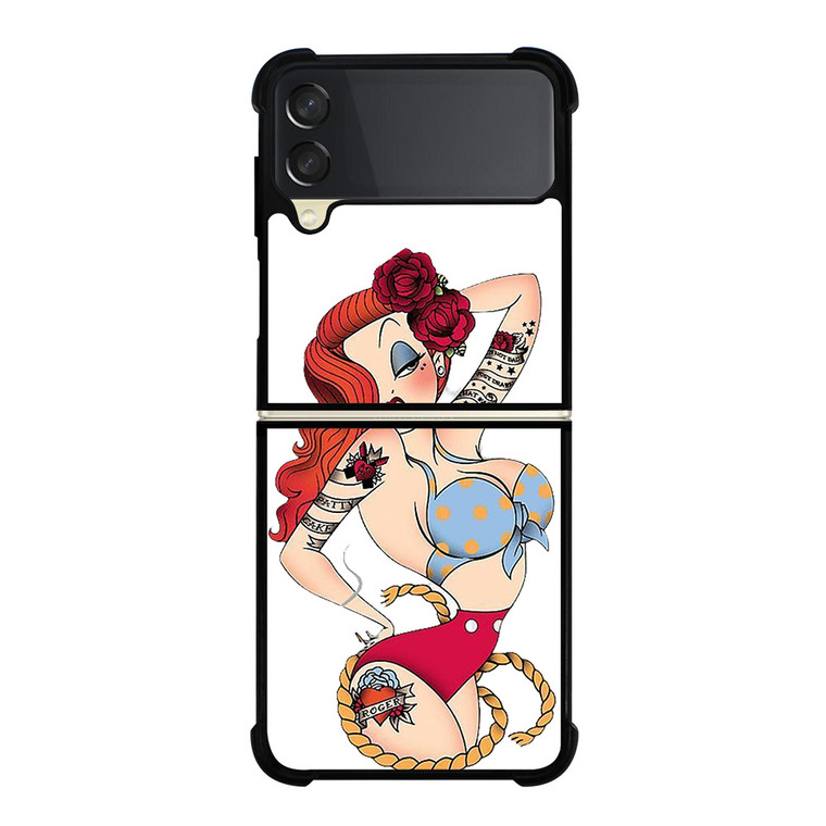 SAILOR JERRY TATTOO JESSICA RABBIT Samsung Galaxy Z Flip 3 Case Cover