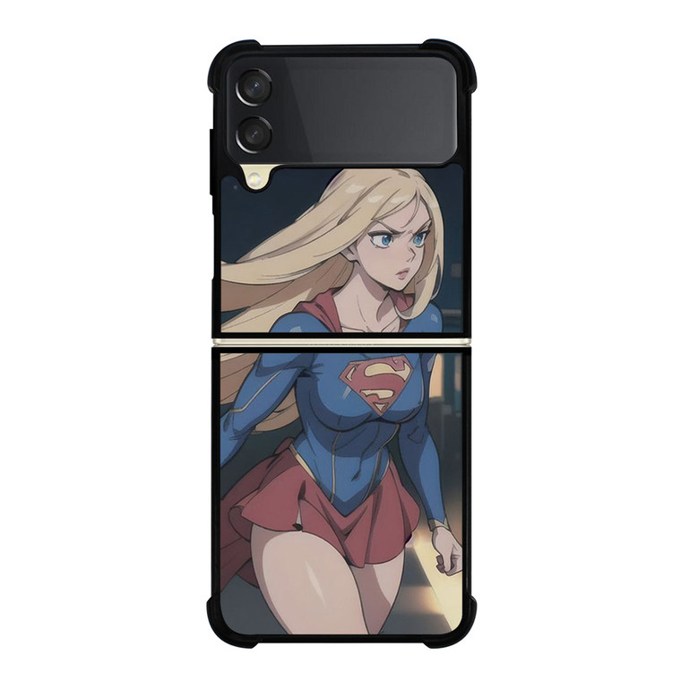 SUPER GIRL CARTOON MANGA ANIME Samsung Galaxy Z Flip 3 Case Cover