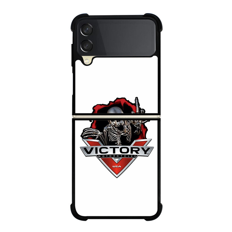 VICTORY MOTORCYCLE SKULL USA LOGO Samsung Galaxy Z Flip 3 Case Cover