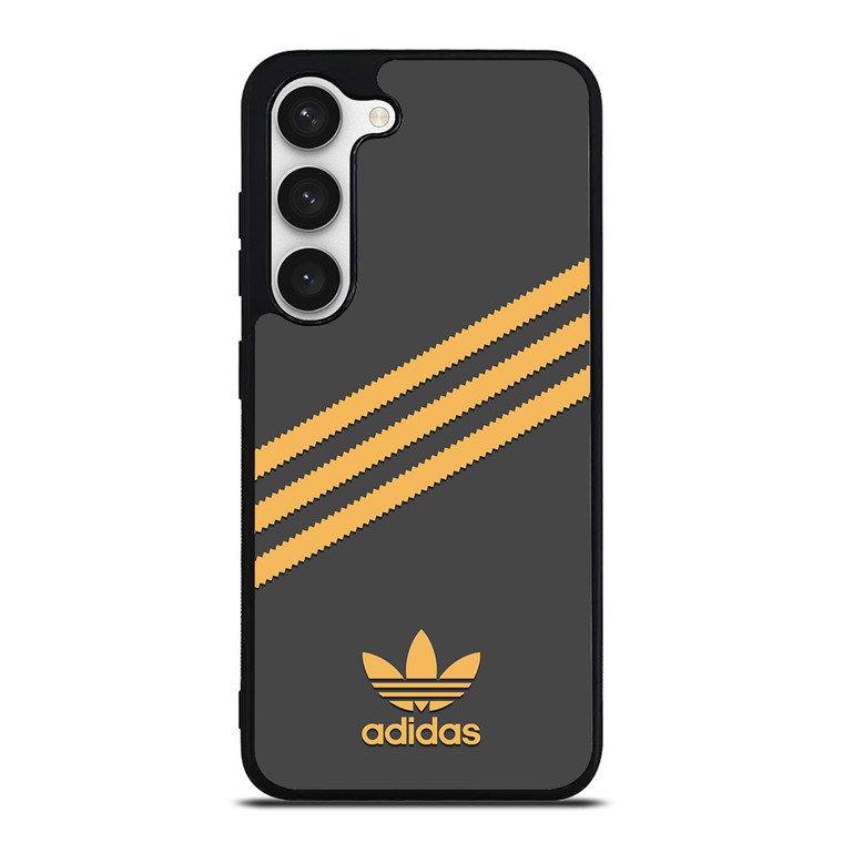 ADIDAS ORIGINALS STRIPES BLACK ORANGE Samsung Galaxy S22 Ultra Case Cover