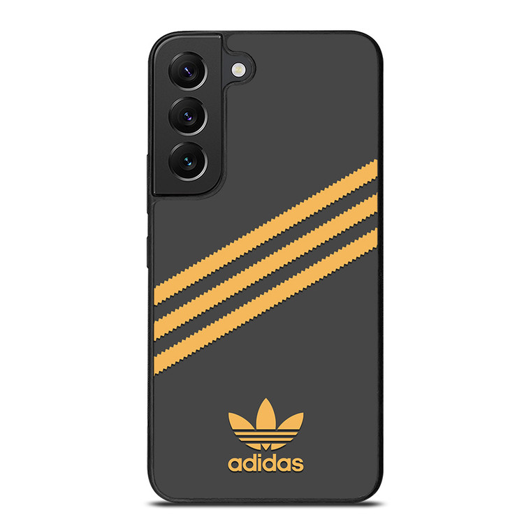ADIDAS ORIGINALS STRIPES BLACK ORANGE Samsung Galaxy S22 Plus Case Cover