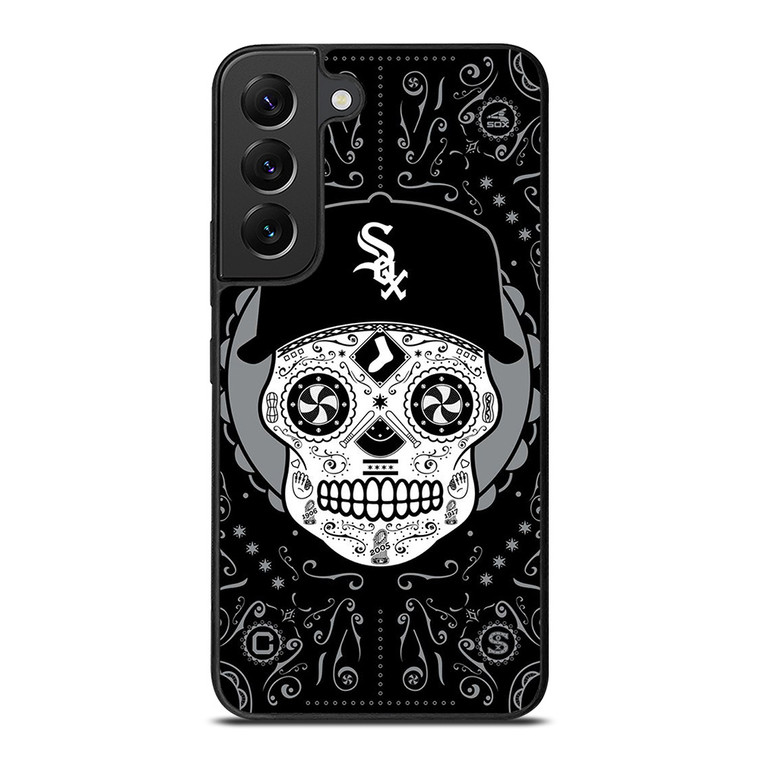 CHICAGO WHITE SOX LOGO SKULL ART Samsung Galaxy S22 Plus Case Cover